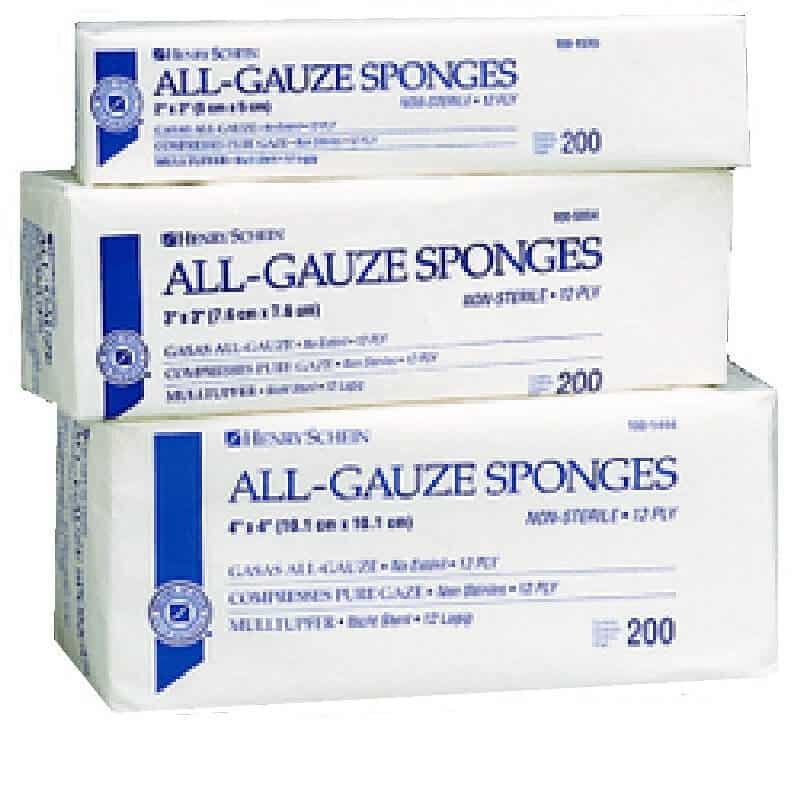 Henry Schein 4" x 4" Gauze Sponges (Non Sterile) (200 count) High