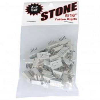 Stone Manufacturing Tattoo Letter Digits A-Z