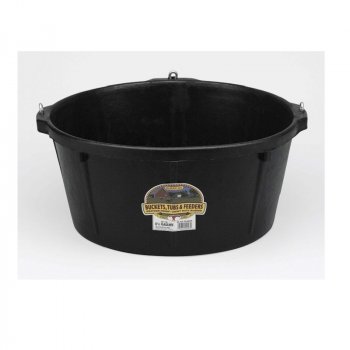 Miller Manufacturing Rubber Feed Tub with Rings (6.5 gal)