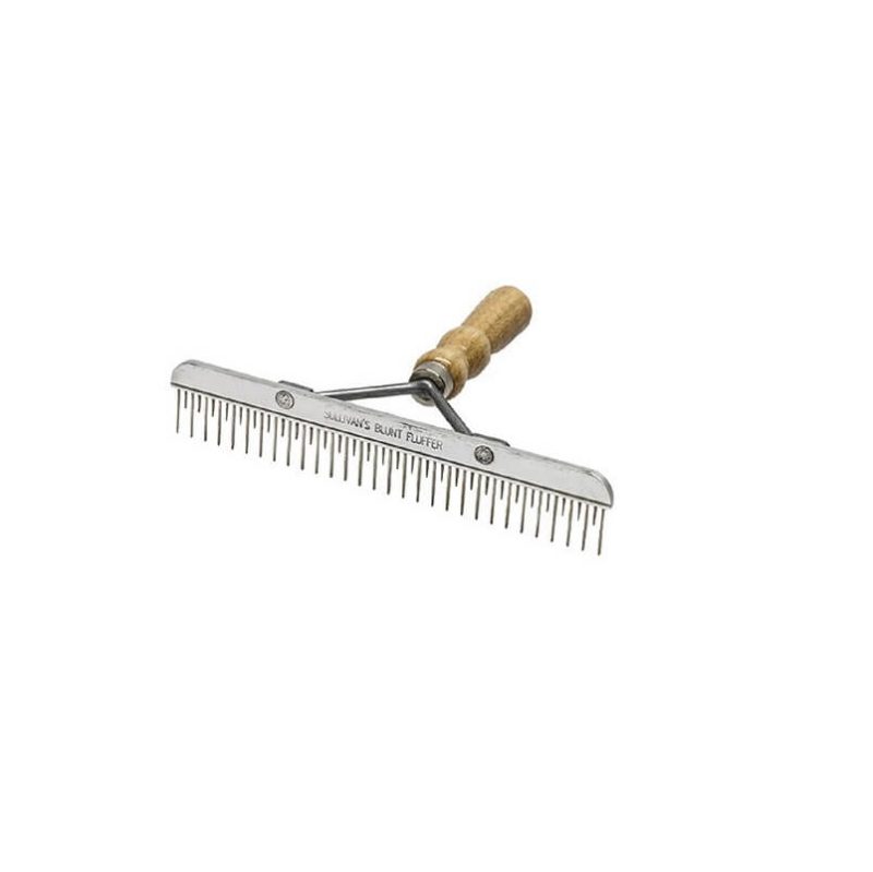 Sullivan Supply Blunt Tooth Fluffer Comb with Wood Handle High Plains