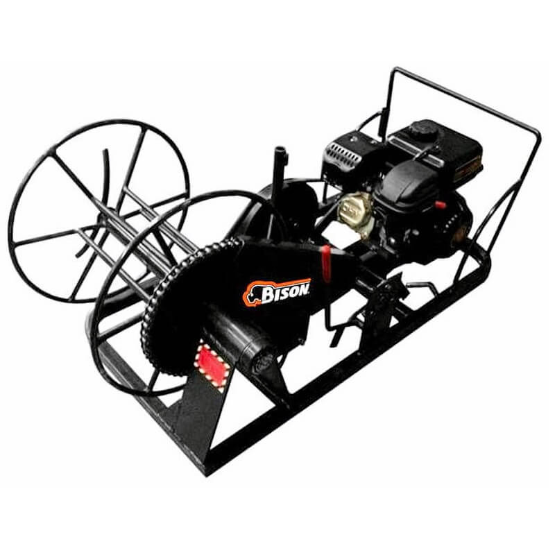 Bison 6.5 HP Wire Roller with 1 Solid Reel and Honda GX3 Engine High