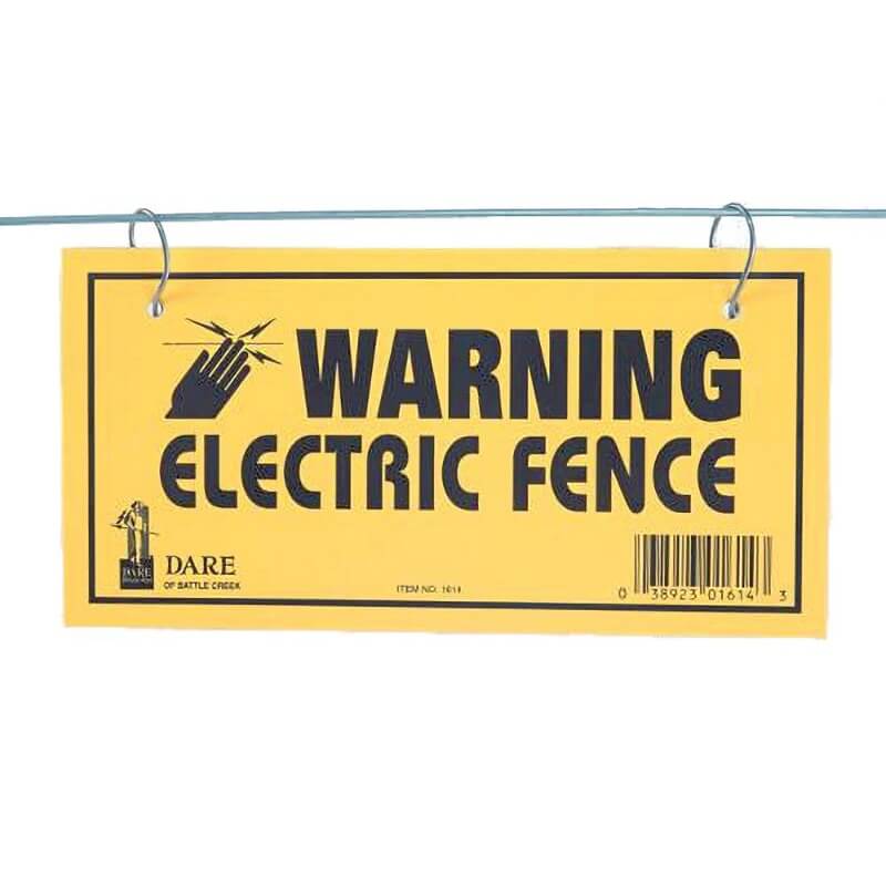 Dare Electric Fence Warning Sign