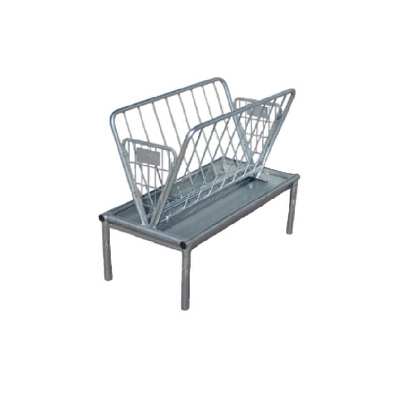 Rugged Ranch 4' Galvanized Goat Mini Hay Feeder High Plains Cattle Supply