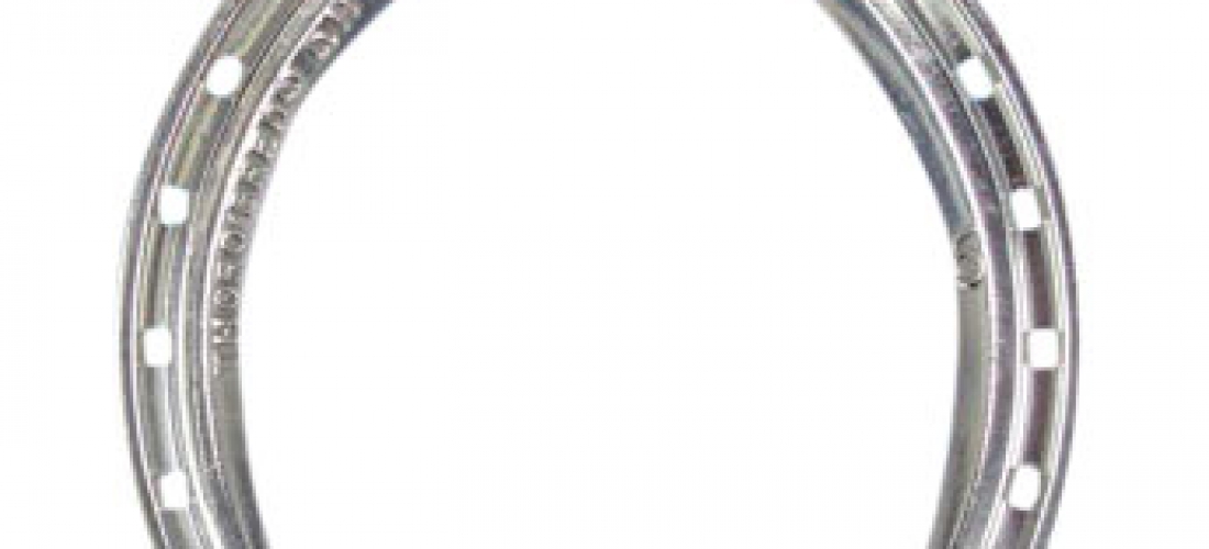 THORO'BRED QUARTER HORSE ALUMINUM RACING STEEL TOE HIND HORSESHOE